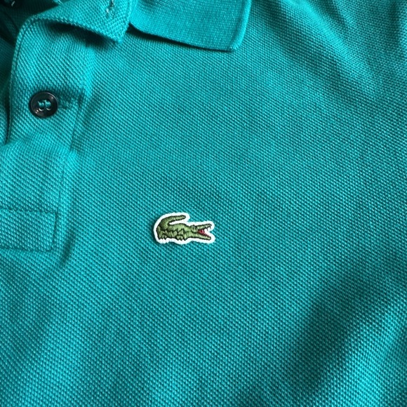 Lacoste Kids Polo Shirt in Aqua - Picture 3 of 8